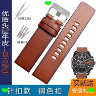 7/21✈Watch Strap Diesel Genuine Leather Watch Strap DZ4343DZ1657DZ4323 Men Women Couple Watch Access