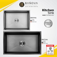 BANOVA Stainless Steel Handmade Undermount 1 Bowls Kitchen Sink (NANO)