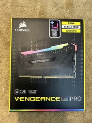 RAM PC (แรมพีซี) CORSAIR VENGEANCE RGB PRO (BLACK) (CMW16GX4M2C3200C16)16GB (8GBx2) DDR4/3200