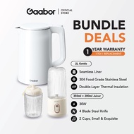 Gaabor Flash Deal Bundle 2 Cups Fruit Juicer FP03T-WH01A and 2L Electric Water Kettle EK20M-WH01A