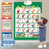 Talking Educational Wall Sound Chart ABC Alphabet /English Flip Chart/ Vehicle/Number/Animals/Fruit