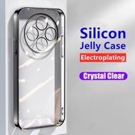 For Xiaomi Redmi 14C 5G 2411DRN47I Flexible Soft Silicone Edge Plating Jelly Case Crystal Clear Anti