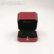 Round Corner Jewelry Box Red High-End Proposal Diamond Ring Box Pair Ring Box Retro Ring Box Suitabl