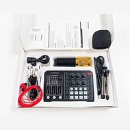 สินค้าขายดี Audio Interface Sound Card  อุปกรณ์ควบคุมเสียง มีเอฟเฟคในตัว สำหรับไลฟ์สดและร้องเพลง ครบ