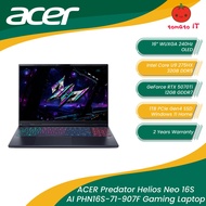 ACER Predator Helios Neo 16S AI PHN16S-71-907F Gaming Laptop - 16" OLED 240HZ/U9-275HX/32GB/1TB SSD/