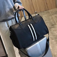 duffle bag travel bag with shoe compartment with white striped pattern, size 48*25* 27cm, cold umbre