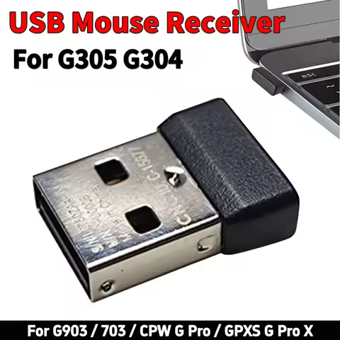 USB Dongle Mouse Receiver Adapter Replacement USB Receiver Dongle Plug USB Adapter for G305 G304 G90