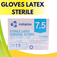 Gloves Latex Sterile INDOPLAS 50 Pairs (1Box) | Surigcal Gloves Sterile