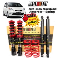 MYVI ALZA ADJUSTABLE HI LOW FIT LAGI BEST / ICON SE SE2 SE1 VIVA ABSORBER COILOVER RALLIART
