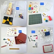 re-ment 小學生文房具微型玩具