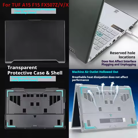 Laptop Case For 2023/2022 ASUS TUF Gaming A15/F15 FX507Z/V/X 2026/2025 Notebook Hard Shell TUF A18 F