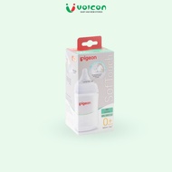 Bình sữa Thuỷ Tinh / PP Plus/ PPSU Plus Pigeon Softouch thế hệ III cổ rộng 160ml/240ml
