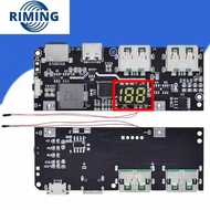 QC4.0 QC3.0 LED Dual USB 5V 4.5A 22.5W Micro/Type-C USB Mobile Power Bank 18650 Charging Module Temp