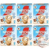 【Large Capacity Stick Coffee Cafe Latte】Nescafe Fluffy Latte Iced Latte 18 pieces × 6 boxes Cafe