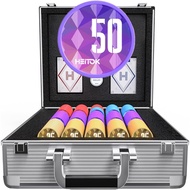 HEITOK 600-Piece Casino Poker Chip Set with Denominations, 11.5g Weighted Chips