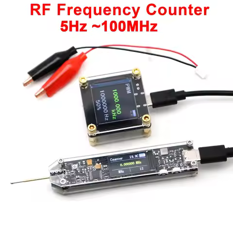 100MHz Pen Probe Frequency Counter, RF Signal digital Frequency Meter PWM Signal Generator 5V Voltme