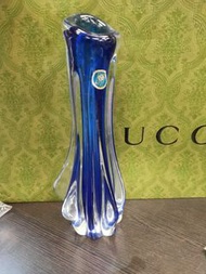 211*早期復古CHYI MEEI 藍色玻璃花瓶花瓶-約20CM