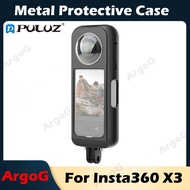PULUZ Metal Protective Case For Insta360 X3 with Lens Protector Aluminium Durable Housing Cage Insta