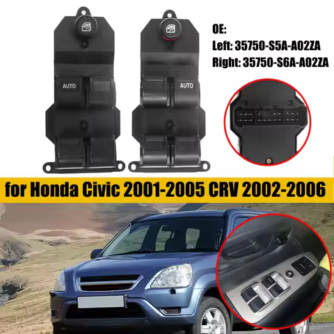 35750-S5A-A02ZA 35750-S6A-A02Z Front Left Right Driver Side Window Master Control Switch for Honda C