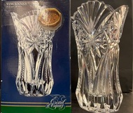Vincennes Cristal d'Arques Vase 法國製造高質切割匠心獨運完美無瑕水晶花瓶