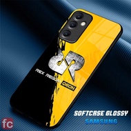 HP Glossy Softcase Samsung A15 A25 A35 A55 |FR58| Glass Effect Silicone Case, Mica Silicone Camera P