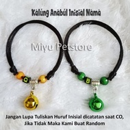 Cat Necklace Initial Name Cat Necklace Name Cat Necklace Custom Initial Letter Kitten Necklace