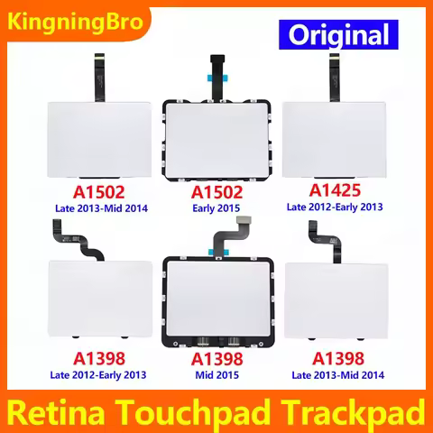 Tested Laptop Trackpad For Macbook Pro Retina 15" A1398 13" A1425 A1502 Touchpad with Flex Cable 201