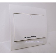 Hager Stylea 20A Double Pole Switch with Neon + 'AIR CONDITIONER'