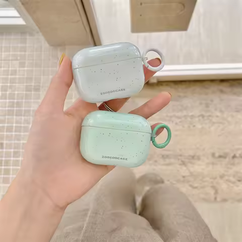 Ins Korea Simple splash ink Earphone Case For Apple Airpods Pro 2 3 1 Cover with Charm Headset Charg