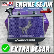 100% UMA RACING RADIATOR Y16 Y15 LC135 V1-V6 RS150, NVX Radiator Besar/ Tank Coolant/Radiator Fan, L