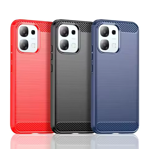 For OPPO A6 5G Case Cover OPPO A6 5G Capas Protective Bumper Back Armor Carbon Fiber Shockproof Soft
