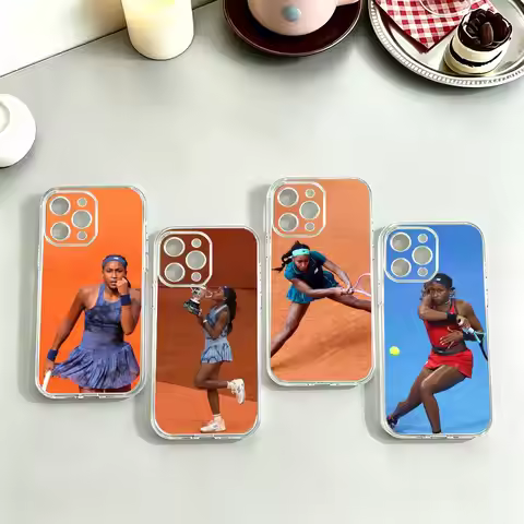 C-Coco Gauff Phone Case For iPhone 18 17 16 15 14 13 12 11 Mini Pro Max Plus Transparent Cover