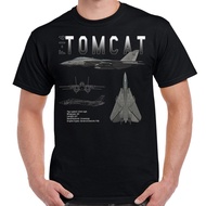 O-neck Summer Casual men New Style Funny Gift F-14 Tomcat Schematic Design T-Shirt