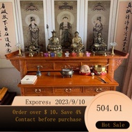 NEW Solid Wood Altar Altar Sets of Cabinet Table Niche Buddha Cabinet Incense Burner Table Desk Elm Altar Buddha Table