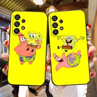 Funny Spongebobs Soft Black Silicon TPU Cell Phone Case For  Samsung Galaxy A23 A20 A14 A13 A12 A11 A10 A9 A8 A7 A6 A5 A05 A04 A03 F12 M12 S E Star Plus 5G