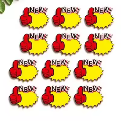 50Pcs Price Tags Commodity Signs Bright Colorful Promotional Price Stickers Market Shop Advertising 