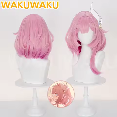 Cyrene Wig Game Honkai: Star Rail Cosplay Wig WakuWaku HSR Women 40cm Pink Hair Cyrene Amphoreus Cos