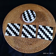 Coaster shell capis/glass coaster/glass coaster shell capiz mosaic 03