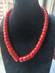 大颗粒原枝红珊瑚项链