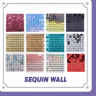 [PRE.19Ap23γ] SEQUIN WALL PANEL SHIMERRING WALL 3PCS - BIRTHDAY DECORATION BACKDROP - WEDDING DECORA