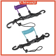 [Chiwanji] Scuba Diving Coil Lanyard Freediving Lanyard Rope for Underwater Tools