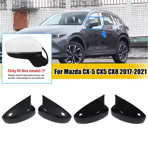 For Mazda CX-5 CX5 CX8 2017 2018 2019 2020 2021 ABS Car Rearview Side Mirror Cover Wing Cap Exterior