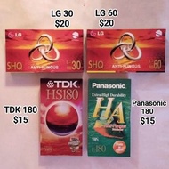 全新 VHS 防霉 錄影帶 價錢請看圖 📼 Brand New Video Cassette Tape Panasonic LG TDK 樂喜 金星 樂聲牌 ✳ 非 National Recorder