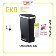 EKO Pedal Dustbin | HANA | EK6266 | 45L | Trash Bin | Waste Bin | Plastic | Step Pedal Bin