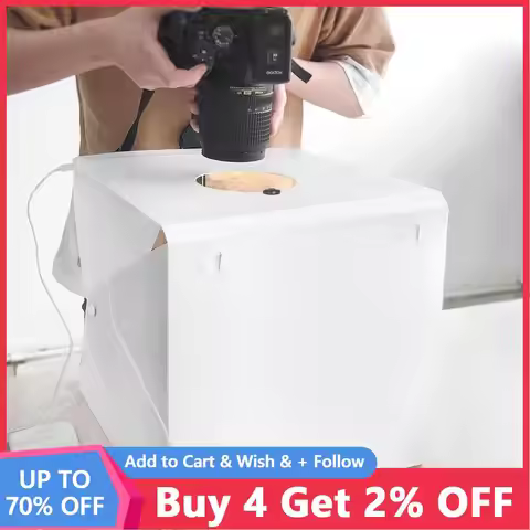 24.5x22x22cm Mini Folding Studio Diffuse Soft Box Lightbox With Double LED Light 6 Color Photography