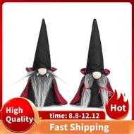 2PCS Halloween Gnome Plush Faceless Doll Handmade Swedish Gnome Decoration Tomte Doll Halloween Deco
