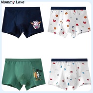 Mml 4 Cái Quần Lót Boxer Bé Trai Quần Đùi Trẻ Em Vải Bông 100% Sọc Quần Áo Đáy Quần Lót Zl8912 Cho 3