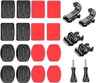 Helmet Adhesive Sticky Mounts and Buckle Accessory Kit,Compatible with GoPro Hero 9 8 Max Go Pro 7 6 5 4 3 3+2018 Session Fusion Insta360 DJI Osmo AKASO