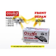 OSUKA - Honda HRV T7A 1.8L Accord T2A 2.0L 2.4L 2013y" - 2019y" Odyssey RC1 Front Brake Disc Pad D52