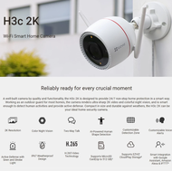 EZVIZ H3c 3K & 2K WiFi Outdoor CCTV Wireless Camera | Color Night Vision AI Detection Siren Cloud & 